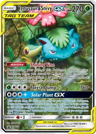 TAG TEAM Generations Premium Collection Box. - Venusaur & Snivy GX - SM229