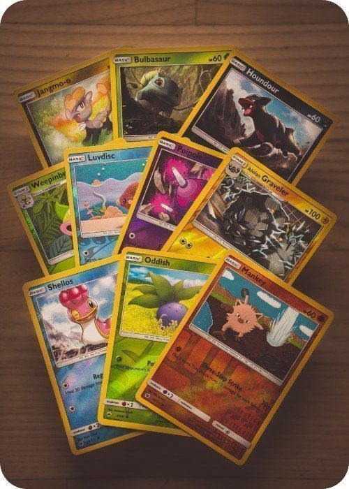 10 skinnende pokemon kort