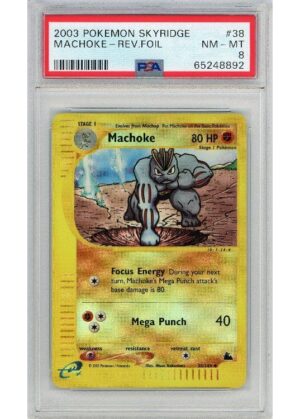 Machoke 38/144 Reverse Foil PSA 8