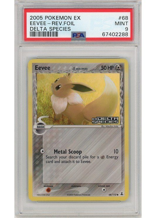 Eevee δ 68/113 Reverse Foil PSA 9
