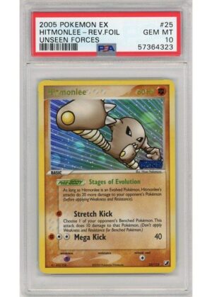 Hitmonlee 25/115 Reverse Foil PSA 10