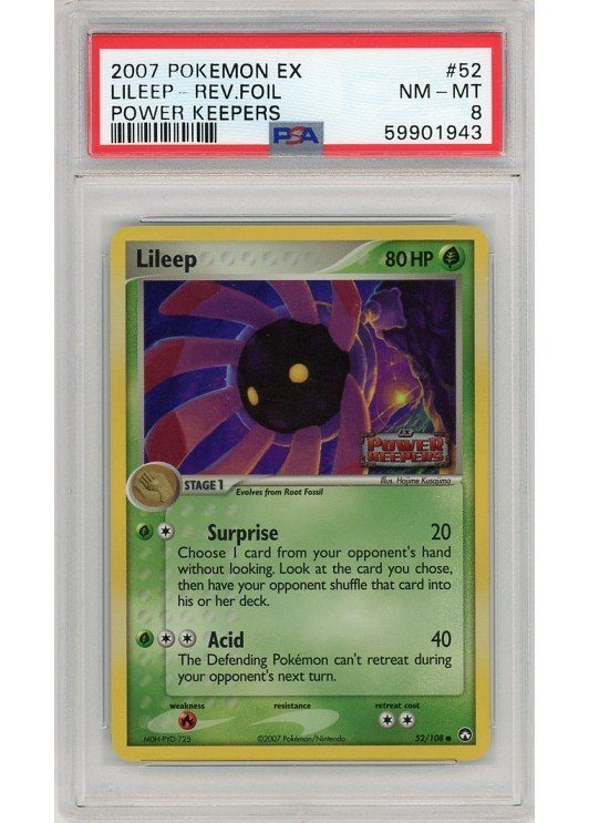 Lileep 52/108 Reverse Foil PSA 8