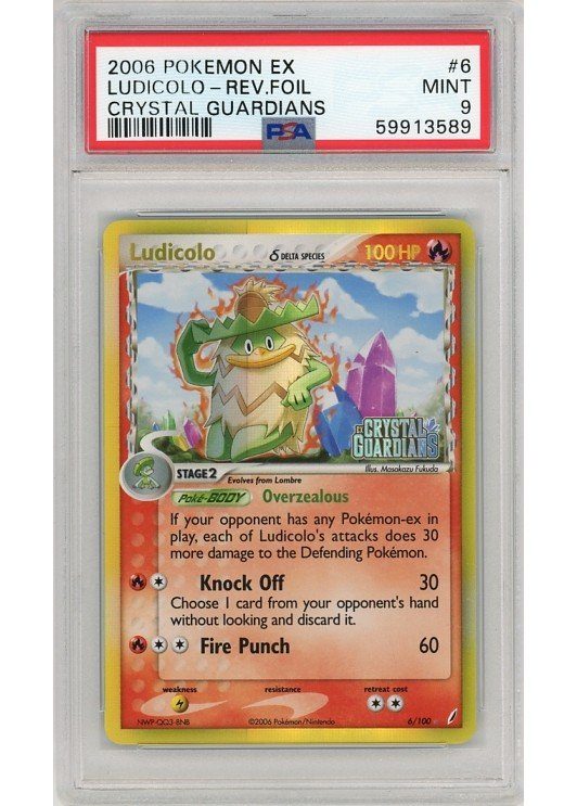 Ludicolo δ 6/100 Reverse Foil PSA 9