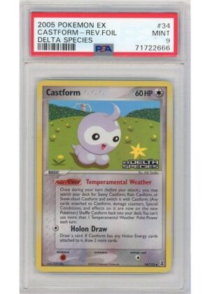 Castform 34/113 Reverse Foil PSA 9